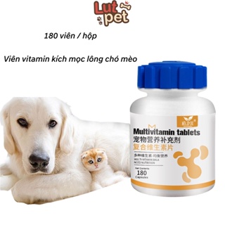 Hình ảnh Viên vitamin Dorrikey dưỡng lông, kích mọc lông, bổ sung khoáng chất chó mèo (180viên/hộp) - lutpet chính hãng