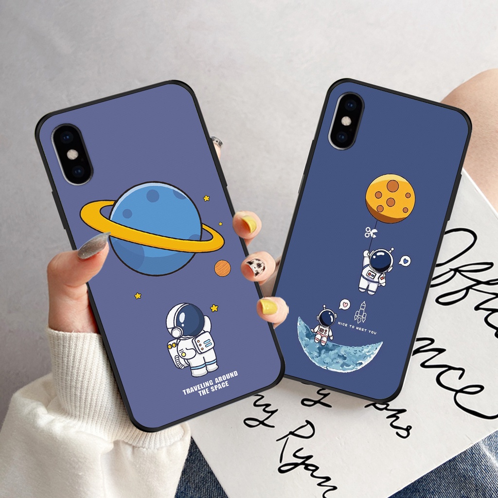 Ốp iphone x/xs/xr / iphone xsmax in hình phi hành gia vũ trụ cute,dễ thương.