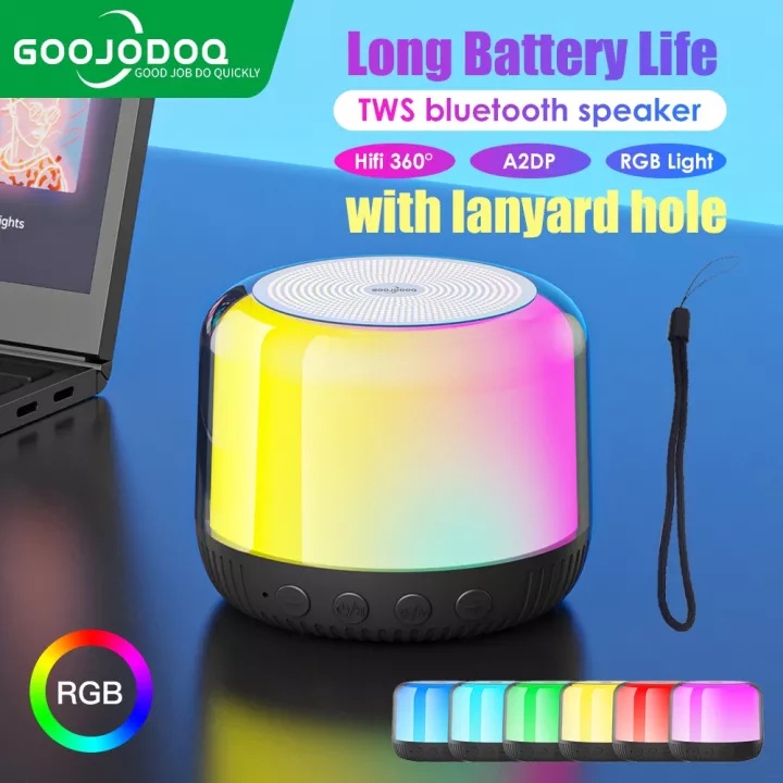 Goojodoq Loa Bluetooth Mini Không Dây Di Động TWS HiFi USB Ngoài Trời Loa