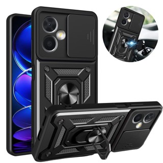 Ốp lưng chống sốc ống kính máy ảnh trượt Xiaomi Redmi Note 13 12 Pro Plus 12S 12 Turbo Speed 11T 11E 5G 4G Vỏ bảo vệ vòng giữ từ tính ô tô
