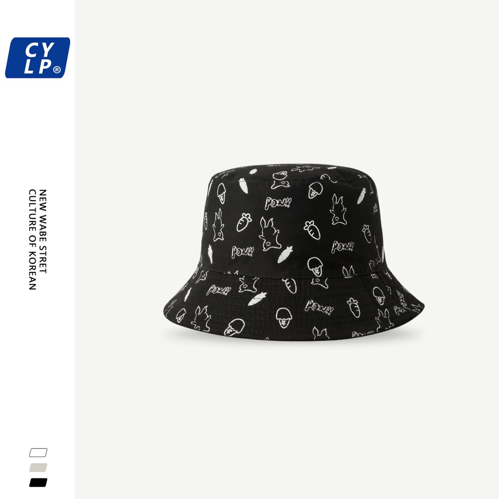 Mũ Tai Bèo Hai Mặt Thêu Hình Thỏ Dễ Thương Phong Cách Hàn Quốc Thời Trang Xuân Hè Cho Cặp Đôi