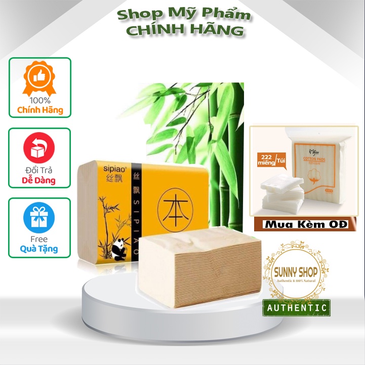 Combo 5 gói giấy ăn gấu trúc Sipiao chính hãng 30 gói, khăn giấy lau 1 lần đa năng an toàn cho bé
