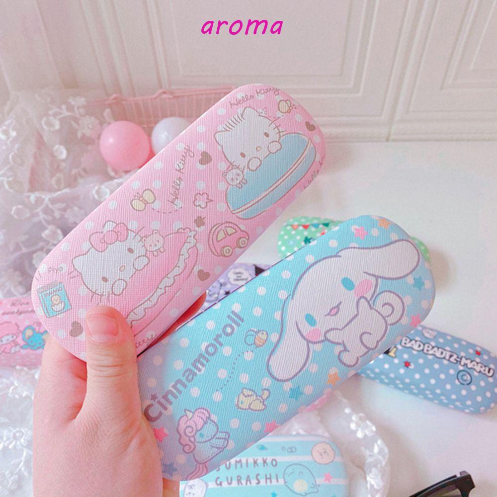 Hộp Đựng Mắt Kính Chống Rơi Vỡ Bằng Da In Hình Ếch Hoạt Hình Thời Trang Dành Cho Nam Nữ Ốp