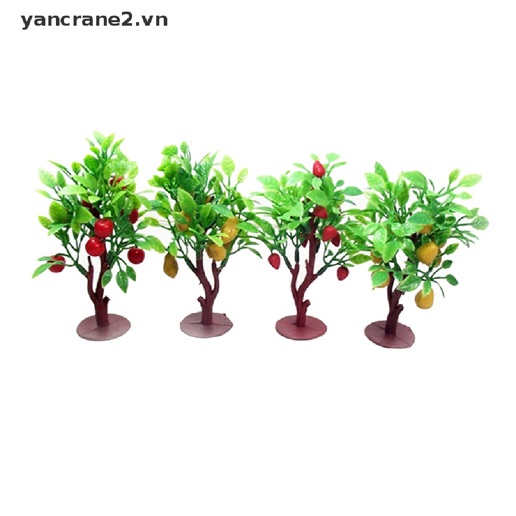 Set 2 Mô Hình Cây Thông Trái Cây 10cm Trang Trí Nhà Búp Bê yancrane2.vn