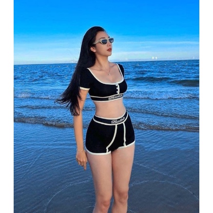Đồ bơi nữ 2 mảnh bikini đi biển Badblo VATIXA BKN119-NGẮN TAY