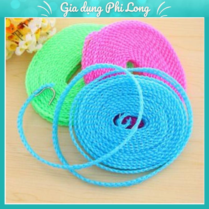 [CUỘN 5M] Dây Phơi Đồ, Dây Phơi Quần Áo Có Lỗ Móc Loại 5m