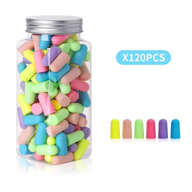Set 60 / 120 Nút Bịt Tai Bằng Xốp Mềm Cách Âm Hỗ Trợ Giấc Ngủ / Du Lịch