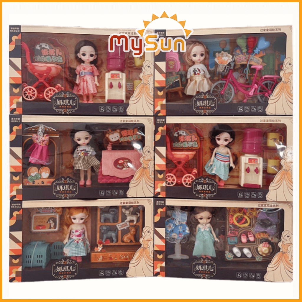 Bộ đồ chơi ngôi nhà búp bê công chúa chibi xinh đẹp có 8 khớp cầu cho bé gái giá rẻ MySun