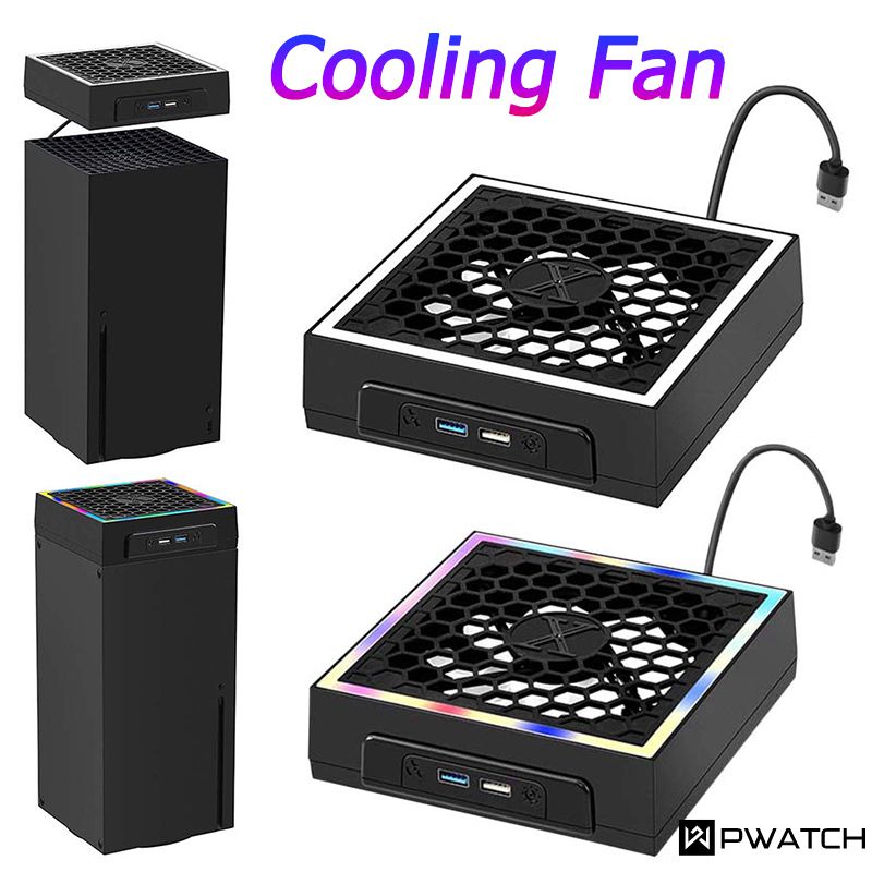 Máy Chơi Game Xbox Series X Quạt Làm Mát Hệ Thống Làm Mát Tản Nhiệt Bên Ngoài Đế Tản Nhiệt Máy Chủ Có Thể Điều Chỉnh 3 Tốc Độ Với Cổng Usb 【Pwatch】