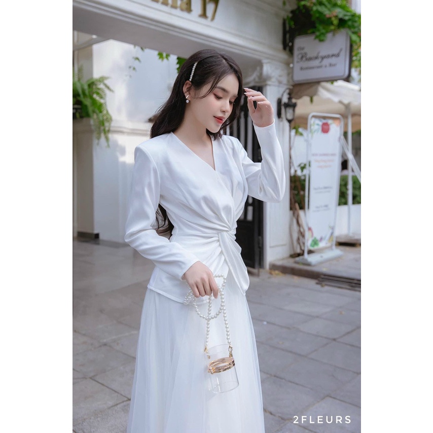 Set váy, áo tuyết nhung váy lưới xòe đi tiệc rất sang chảnh