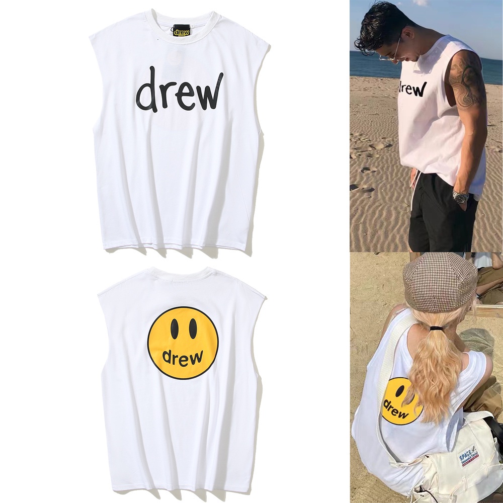 Áo Ba Lỗ In 5D DDREW Mặt Cười Siêu Hot, Cotton Khô Mát Mẻ Du Lịch Trẻ Trung Năng Động