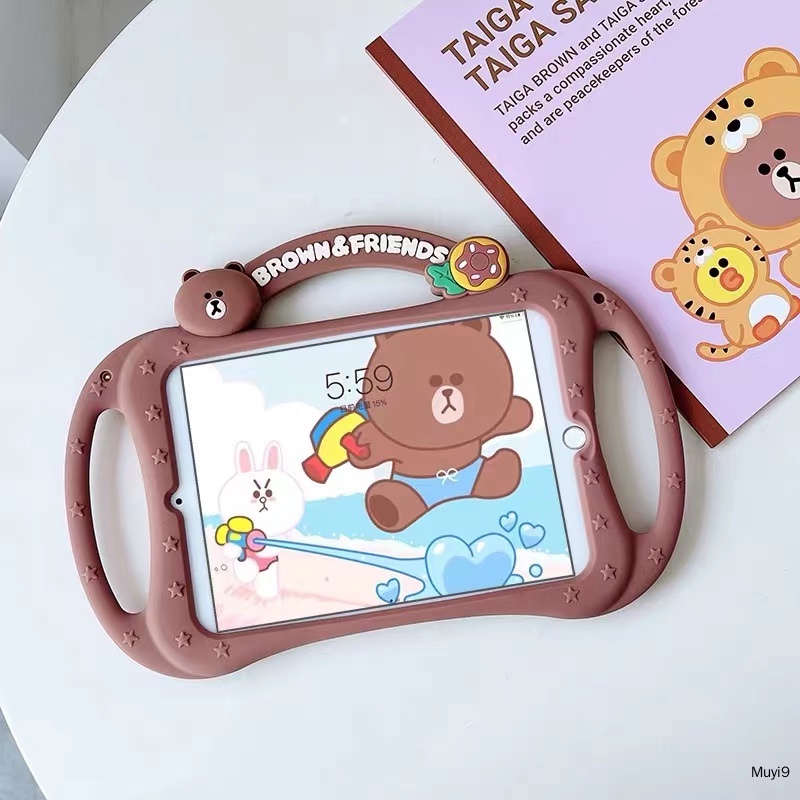 Ốp Máy Tính Bảng Silicon In Hình Gấu Nâu Thời Trang Cho Ipad 10.2 2022 Ipad 10Th Mini 4 / 5 Ipad Air 2 Air 5 10.9 Pro 11 Ipad 9Th Ipad 9.7