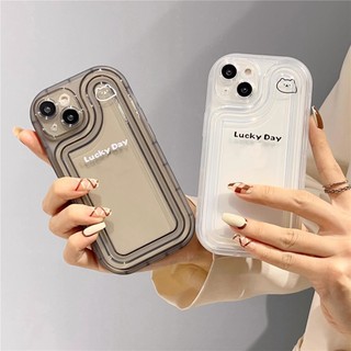 Ốp điện thoại dày mềm trong suốt in hình gấu có đệm khí cho iPhone 14 11 12 13 Pro plus XS MAX XR X 7 8 PLUS SE2020