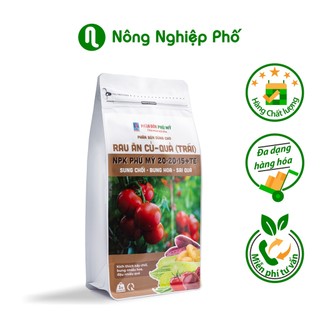 Phân bón npk phú mỹ 20-20-15+te rau ăn củ - quả - gói 1kg