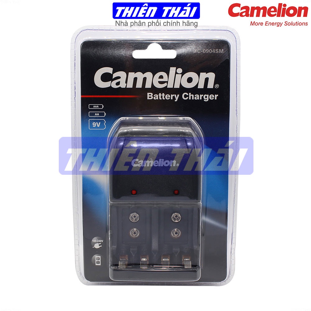 Bộ sạc Camelion BC-0904SM,kèm pin AA2700mAh,AA2500mAh,AA2300mAh,AAA1100mAh,9V200mAh,Bộ sạc tiêu chuẩn