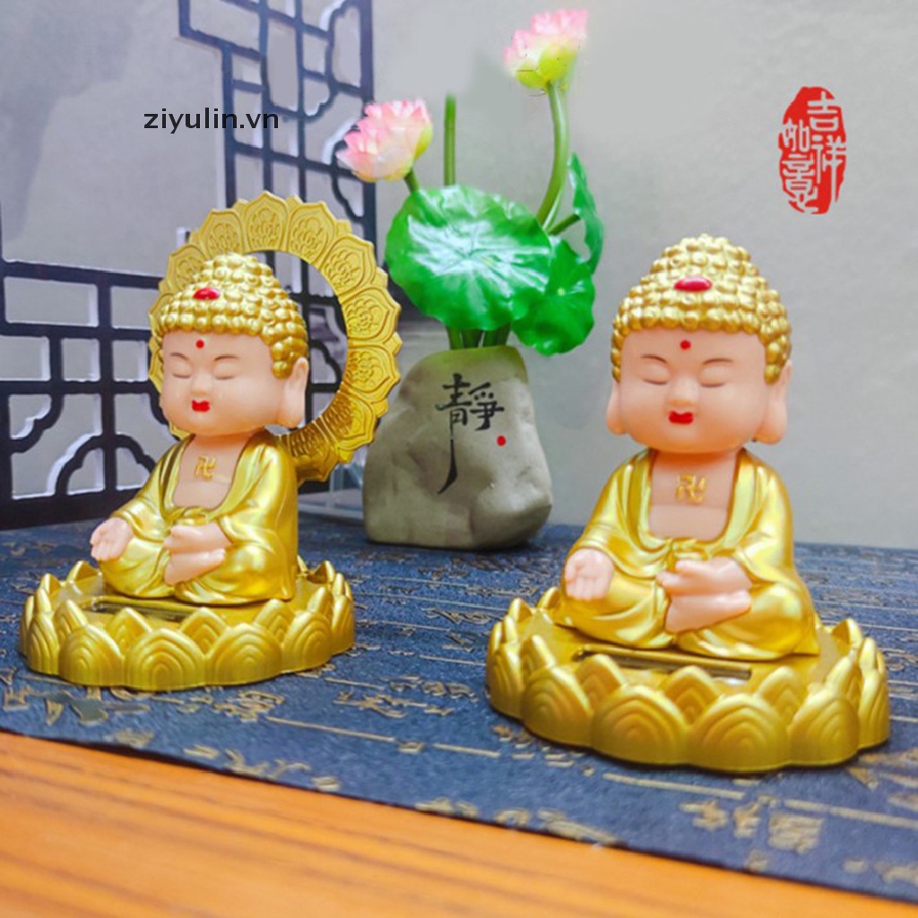 Tượng Phật Trang Trí Nội Thất Xe Hơi Sử Dụng Năng Lượng Mặt Trời