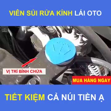 Viên Sủi Rửa Kính Xe Ô tô - Viên Pha Nước Rửa Kính - Làm Sạch Vết Bẩn Trên Kính -1Viên = 3 Lít