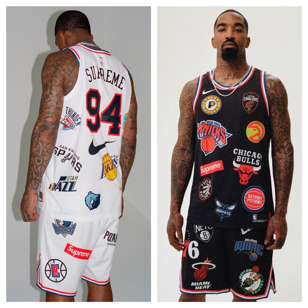 Áo Bóng Rổ Màu Đen Supre '' me Collaborate Dành Cho Nam Giới