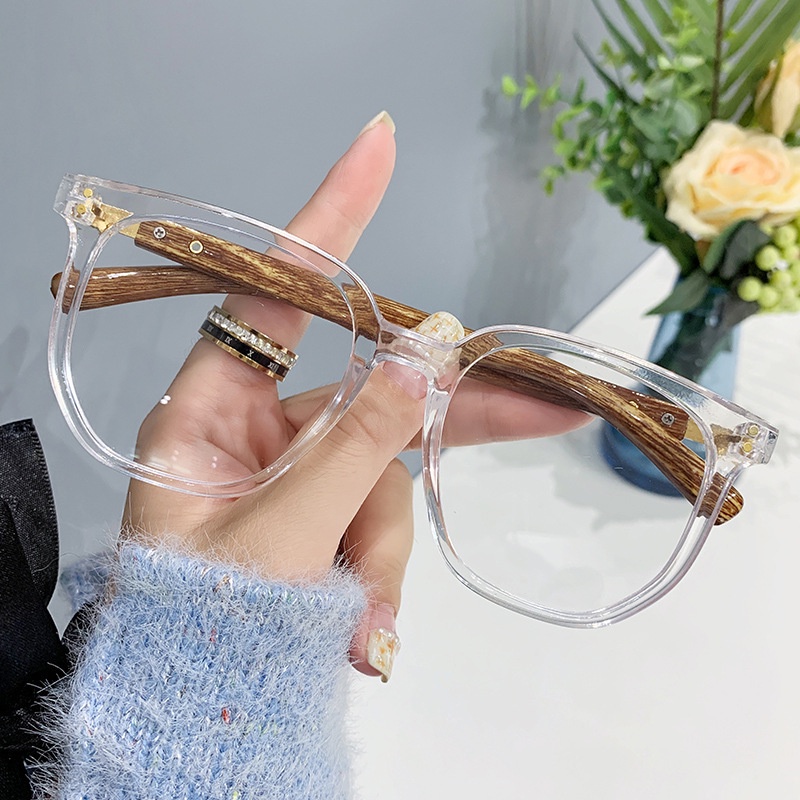Kính Mát Gọng Gỗ Chống Ánh Sáng Xanh Chống Ánh Sáng Xanh Phong Cách retro Cho Nam Nữ