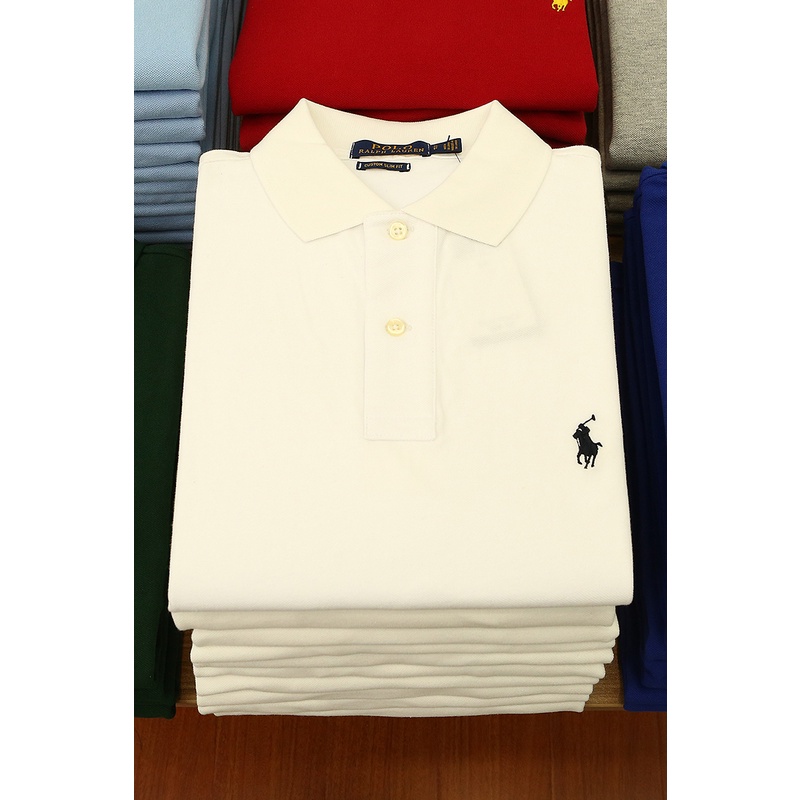 Po Áo Thun polo Cotton Nguyên Chất Thêu Hình Ngựa Pony Cổ Điển Tay Ngắn Đơn Giản Có Nhãn Dán + Tag Cho Nam