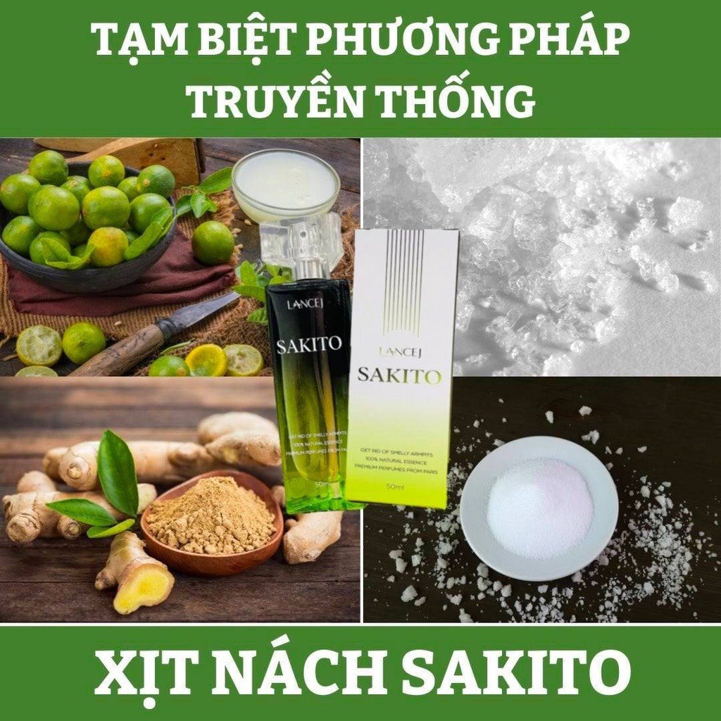 xịt khử mùi hương nước hoa SAKITO chính hãng 50ml
