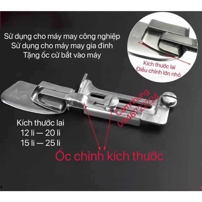 cử may lai đa năng điều chỉnh được kích thước lai cử cuốn gấu điều chỉ