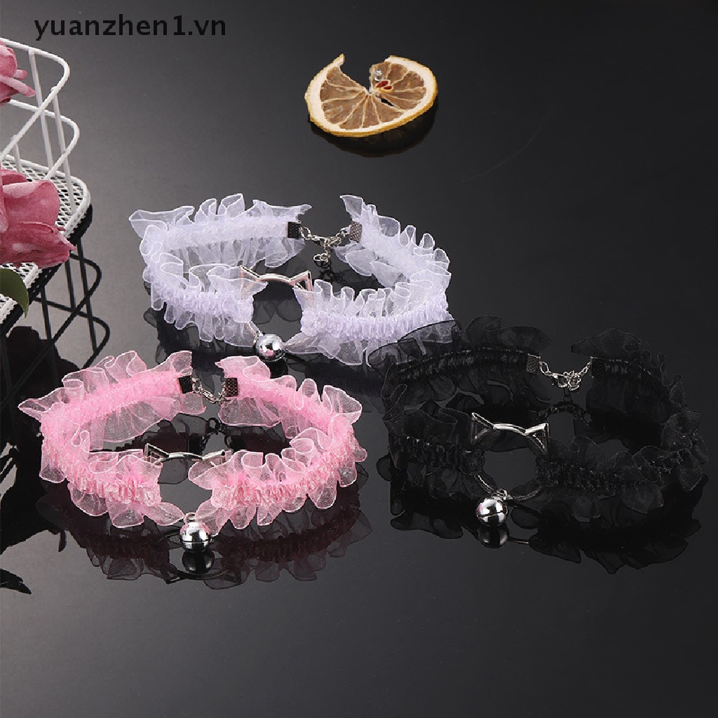 Vòng Cổ Choker Phối Ren Và Chuông Phong Cách Gothic Ngọt Ngào Dễ Thương Dành Cho Nữ