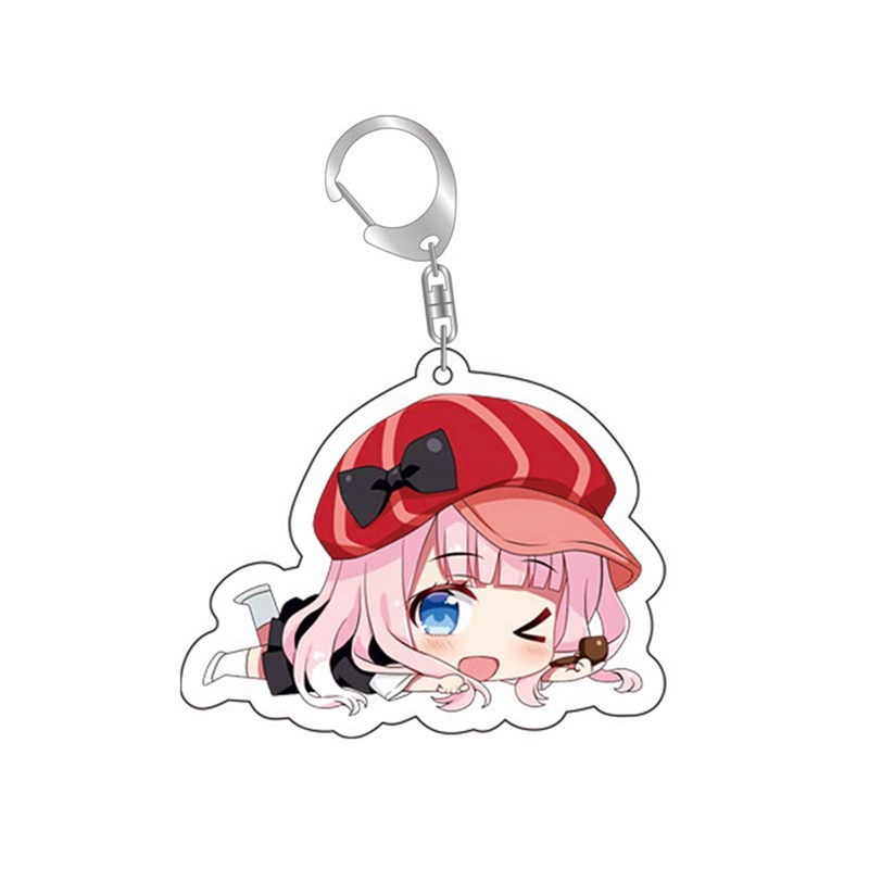 Móc Chìa Khóa Bằng Acrylic Hai Mặt Hình Anime Kaguya-sama: Love Is War Fujiwara Chika Shinomiya Kaguya Dễ Thương