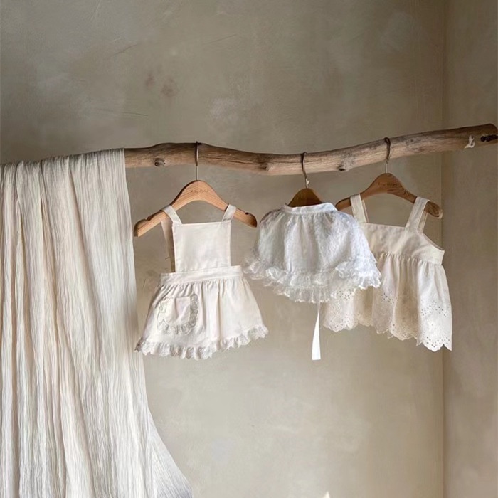 Tạp Dề Công Chúa Phối Ren Phong Cách Phương Tây Dành Cho Bé Gái KPO8