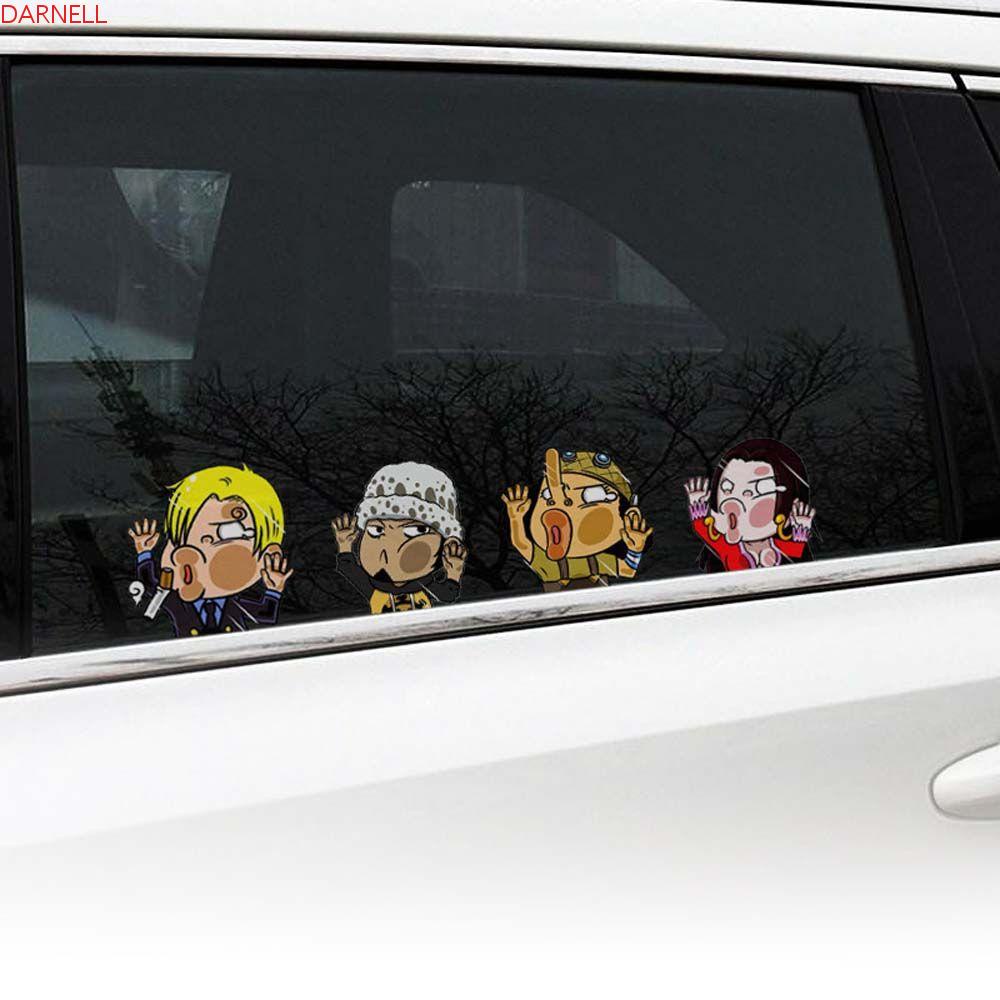 Miếng Dán Trang Trí Xe Hơi Chống Trầy Chống Thấm Nước Họa Tiết Hoạt Hình Luffy DIY