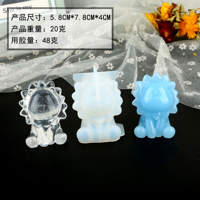 Hoạt Hình Khuôn Nhựa epoxy Hình Gấu pooh / Hà Mã / Chó Bull / Sư Tử Dễ Thương