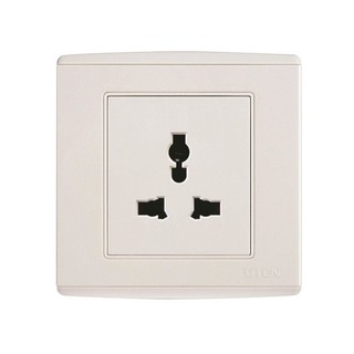 Ổ cắm vuông Uten V4 - Ổ cắm 3 chấu Uten mặt viền vuông