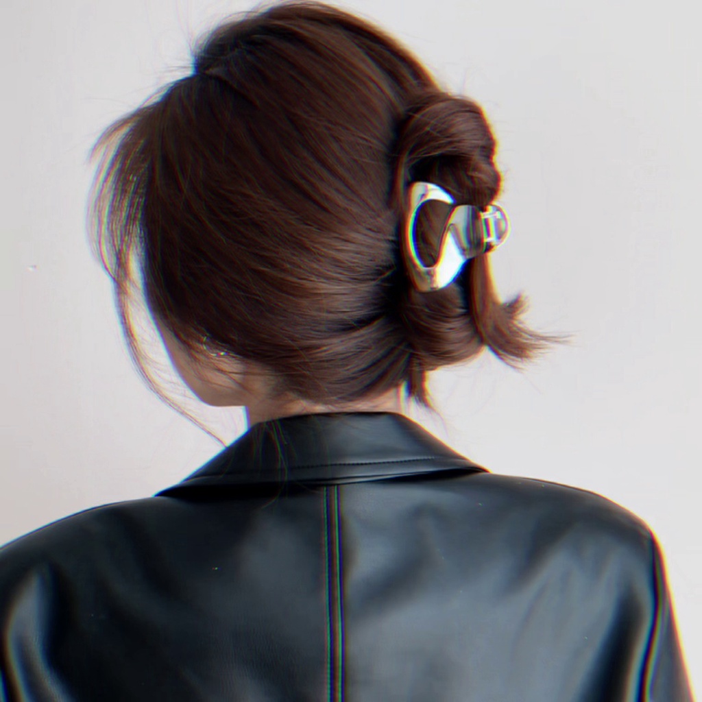 Frigid Kẹp Tóc Kim Loại Cao Cấp Màu Đen Hàn Quốc Cho Nữ