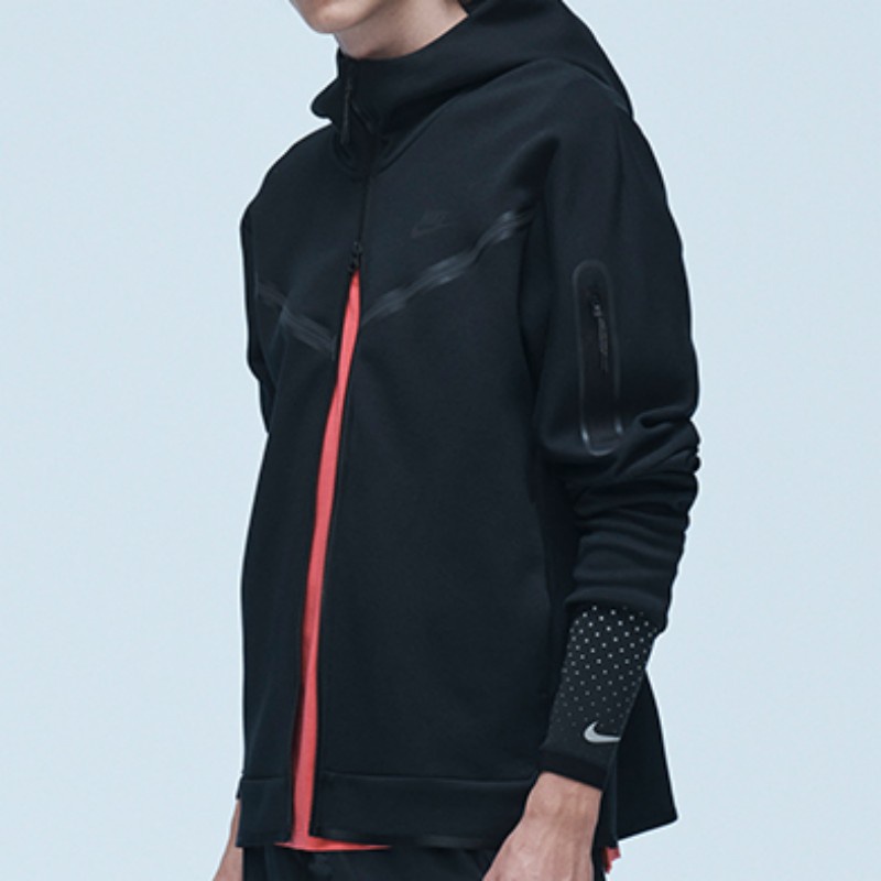 Áo Khoác Hoodie Nike 100% Cotton Phối Túi Khóa Kéo Bên Hông Đơn Giản Thời Trang Thu Đông Cho Nam Giới