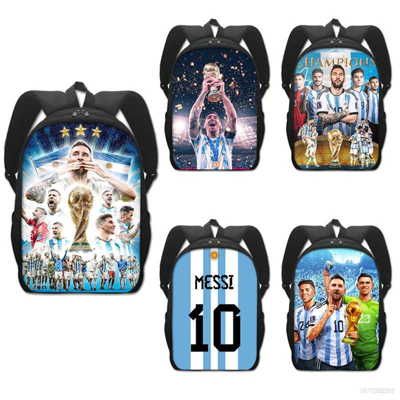Ba Lô Đi Học Thoáng Khí Đa Năng Cỡ Lớn In Hình Hobby Lionel Messi Thời Trang Cho Nữ