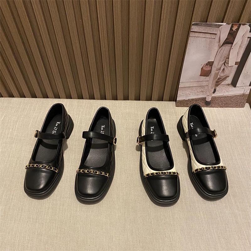 Giày búp bê nữ, Giày lười búp bê phối xích hàn quốc thời trang nữ BB88 ANN_Official