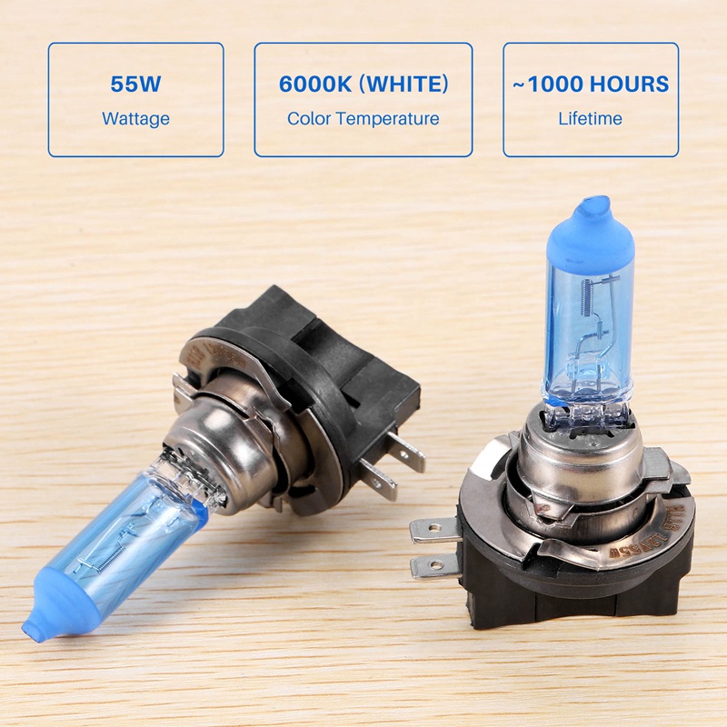 Bộ 2 Bóng Đèn Halogen H11B 55W 6000K DC12V Cho Xe Hơi