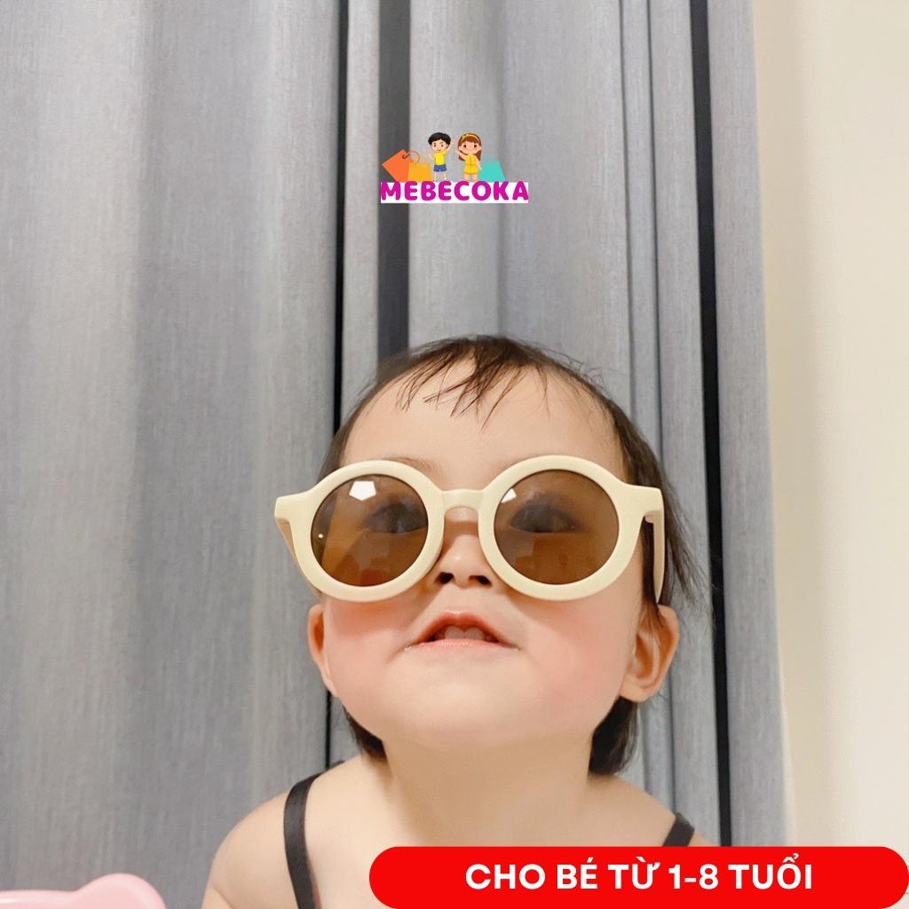 Kính cho bé - Kính mắt râm Gọng tròn phong cách Vintage chống tia UV cho bé trai bé gái từ 1-8 tuổi mới nhất MEBECOKA