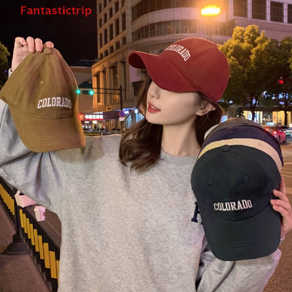 Mũ Lưỡi Trai Chất Liệu Cotton Mềm Mại Thêu Họa Tiết Colorado Phong Cách Hàn Quốc Thời Trang Cho Nữ