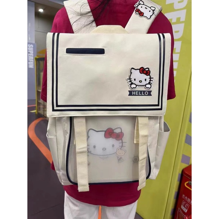 Balo Đi Học In Họa Tiết Hello Kitty Dễ Thương Thời Trang Cho Nữ