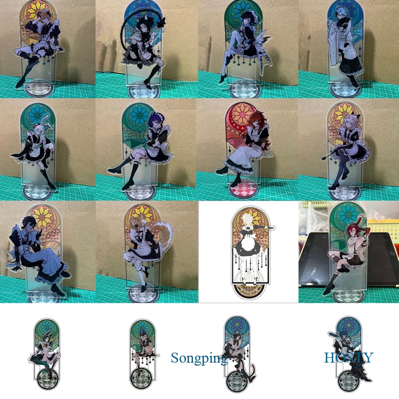 Mô Hình Anime Songping Genshin Va Chạm Diluc Venti Xiao Zhongli Scaramouche Heizou Cyno Bằng Acrylic Đứng Để Bàn Trang Trí