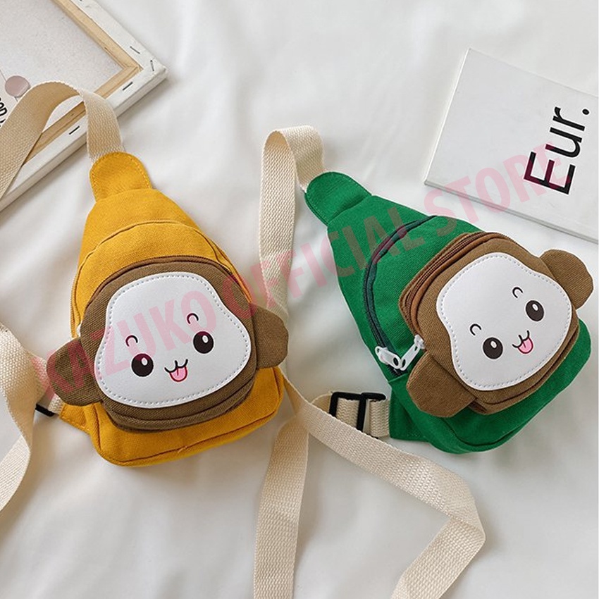 Túi đeo chéo cho bé gái, túi đeo chéo cho bé trai, túi đeo chéo trẻ em hình khỉ con dễ thương - BA06