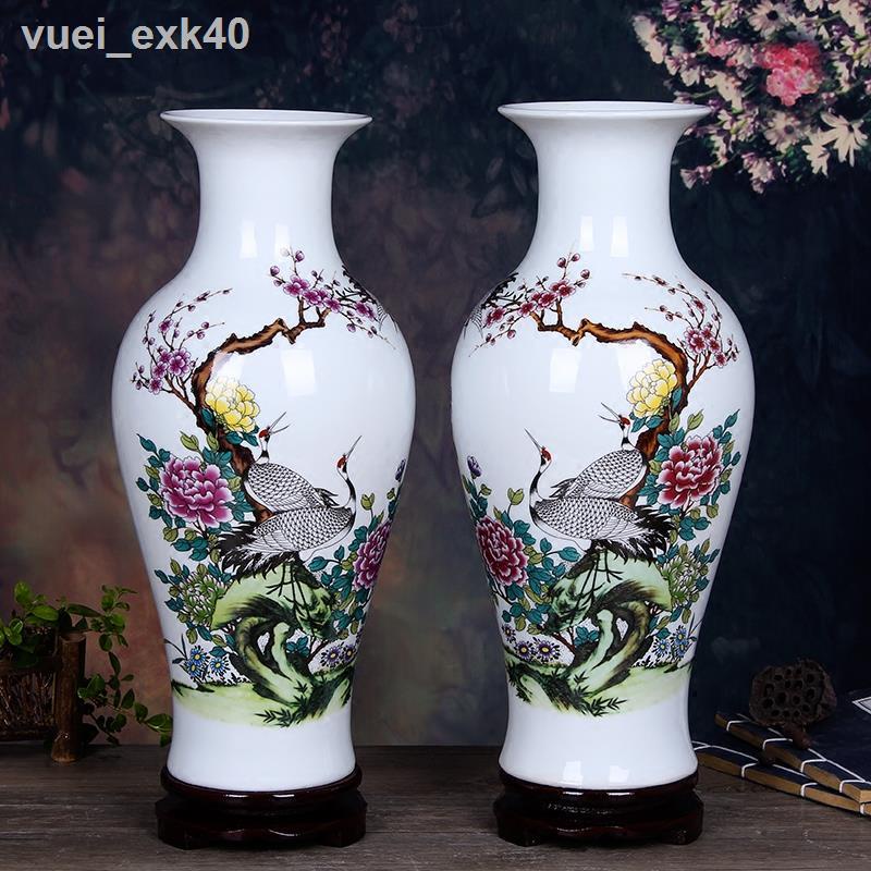 ♕✉Bình Gốm Hiện Đại Trang Trí Nhà Hàng Thủ Công Tủ Tivi Phòng Khách Sứ Trang Trí Cảnh Đức Trấn Châu Âu Cắm Hoa
