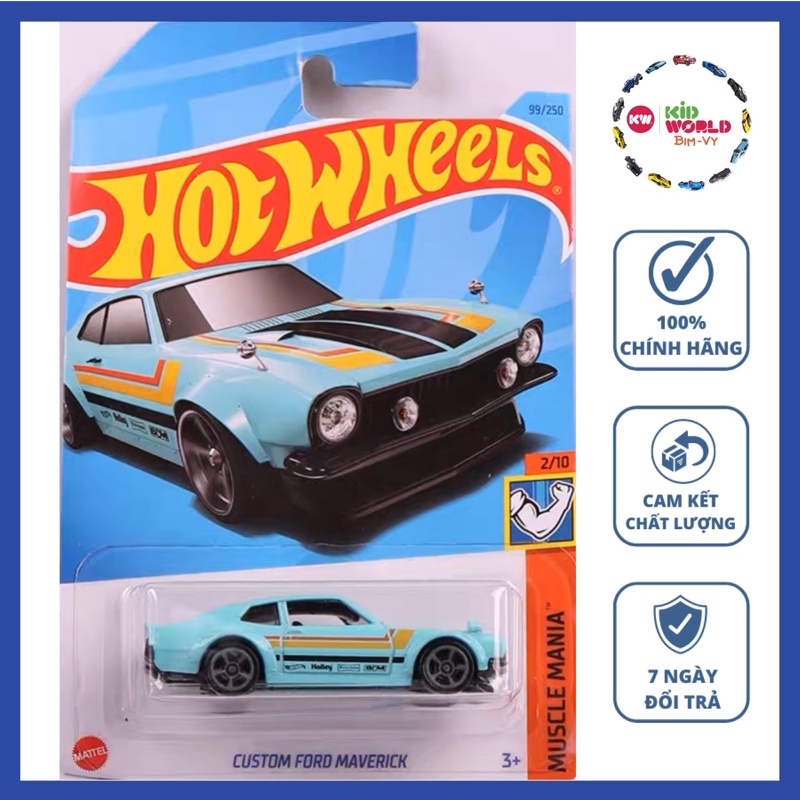 Xe mô hình Hot Wheels basic Custom Ford Maverick HKJ53.