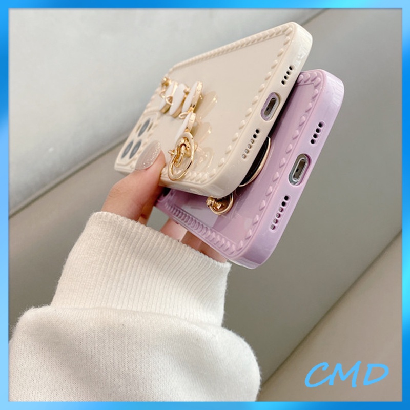 Ốp Lưng phone Vỏ điện thoại màu đồng với dây đeo hình trái tim Cho Iphone 6 / 6S / 6splus / se / 7 / 7plus / 8 / 8plus / X / xs / xsmax / 11 / 12 / 13 / 14 / Plus / pro / pro max-020