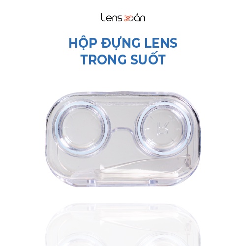 Hộp đựng kính áp tròng LENS XOẮN gồm dụng cụ đeo HỘP DỤNG CỤ NẮP ĐẬY TRONG SUỐT