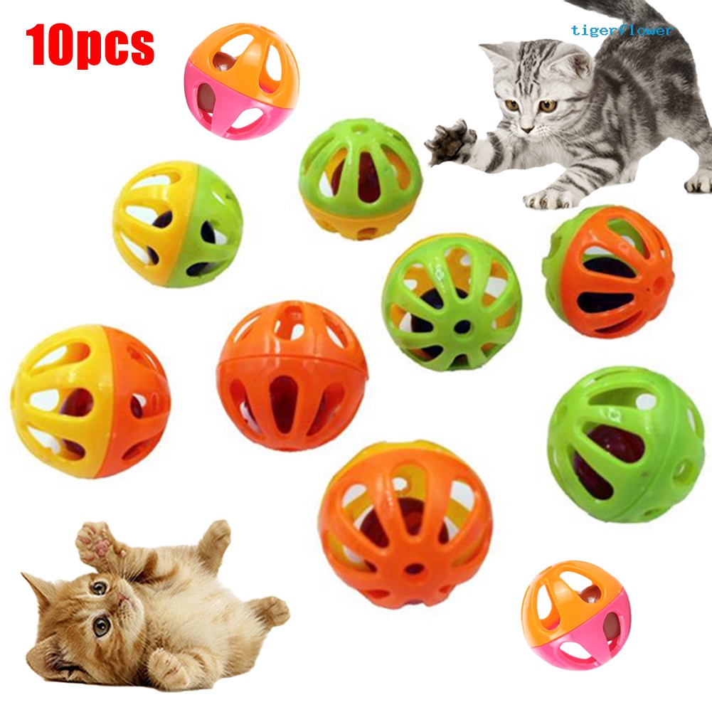 Set 10 Quả Bóng Nhựa Rỗng Đồ Chơi Vui Nhộn Cho Mèo