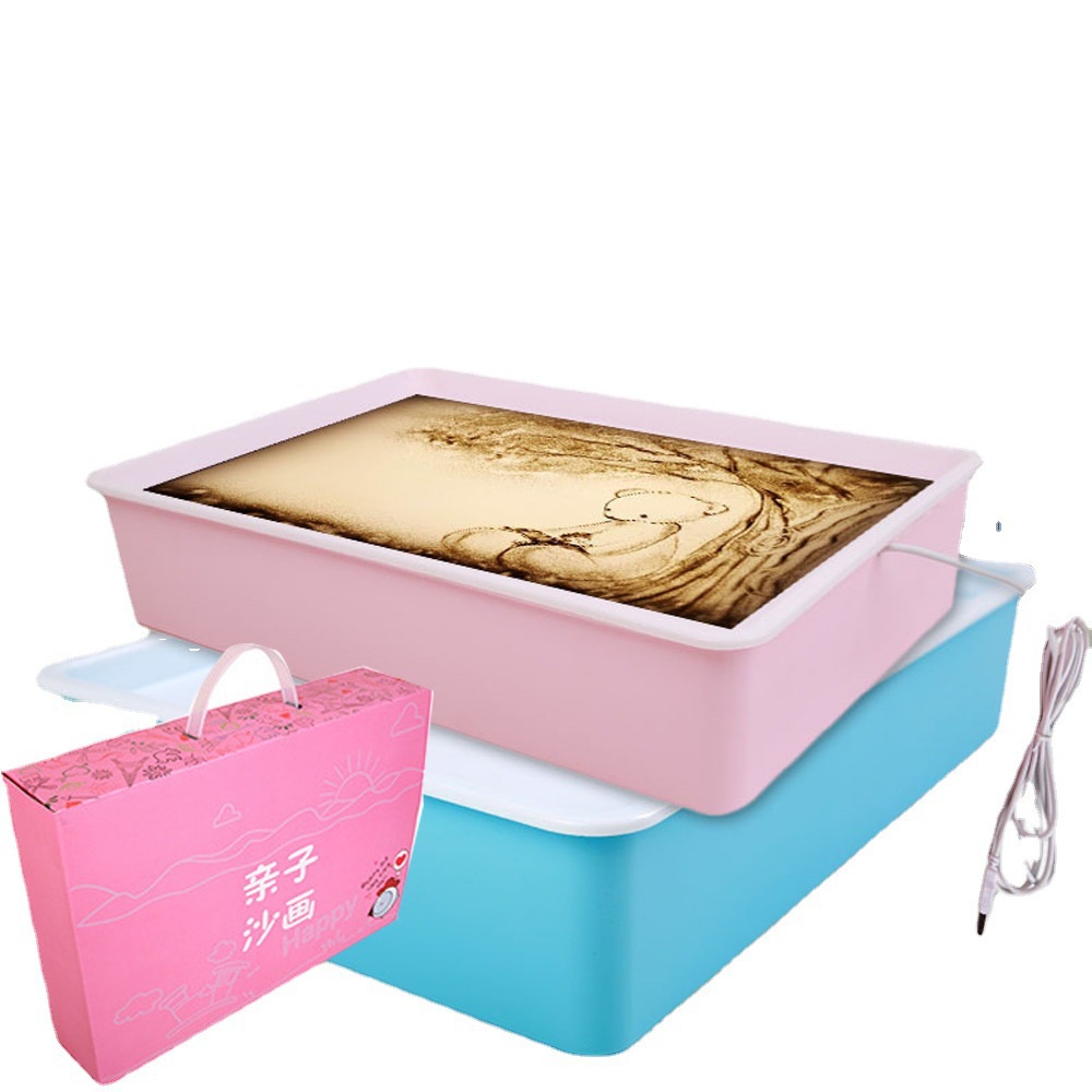 Bàn vẽ tranh cát cho bé mới nhất 2023 (tặng kèm pin sạc)