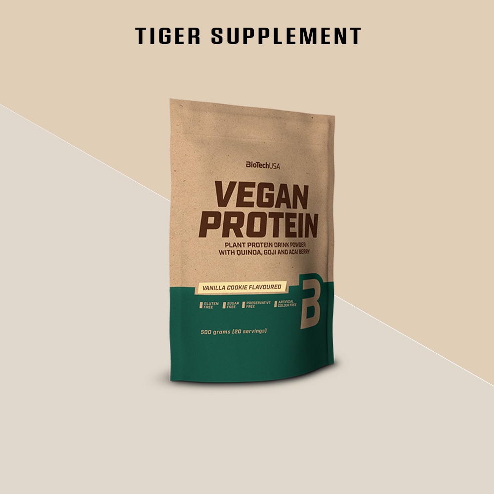 BiotechUSA Vegan Protein 500gram - Sữa Hỗ Trợ Bổ Sung Protein Từ Thực Vật 100% Tinh Khiết, Lành Tính.