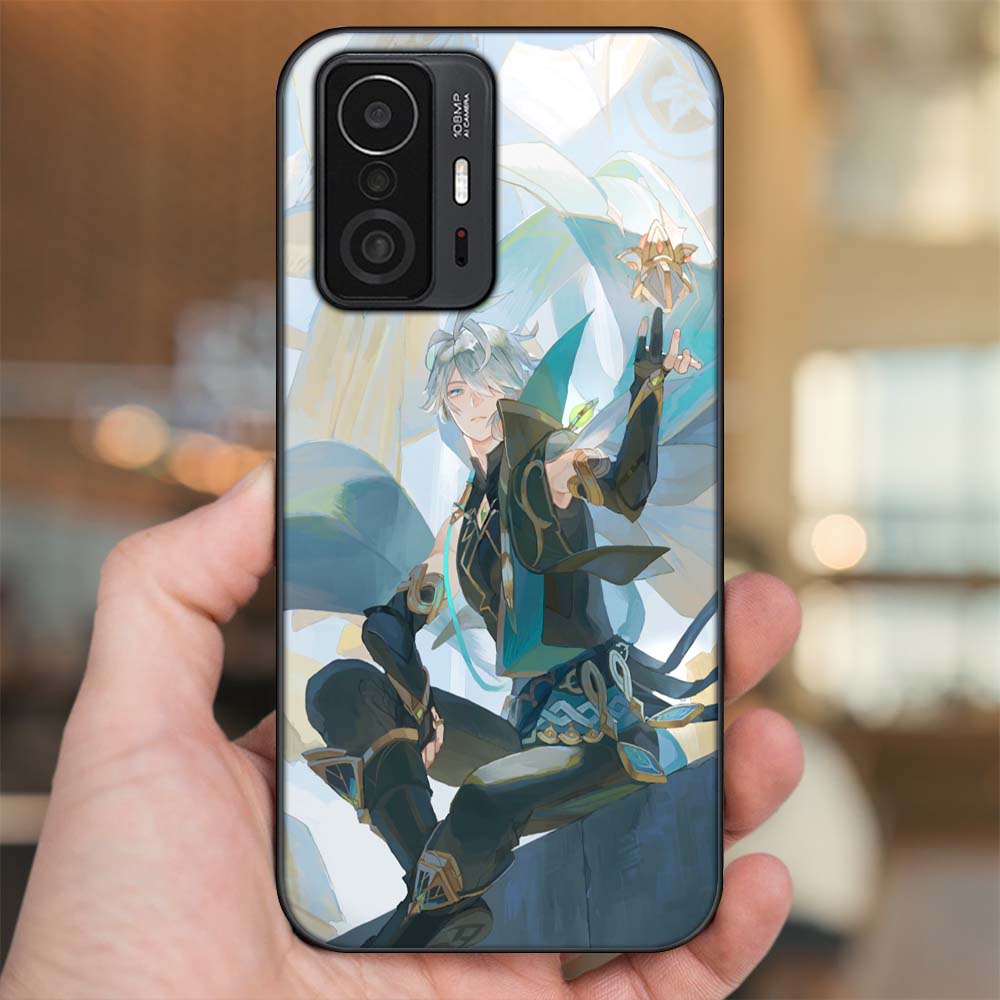 Ốp lưng Xiaomi 11T Pro 5G viền đen in hình Alhaitham Genshin Impact